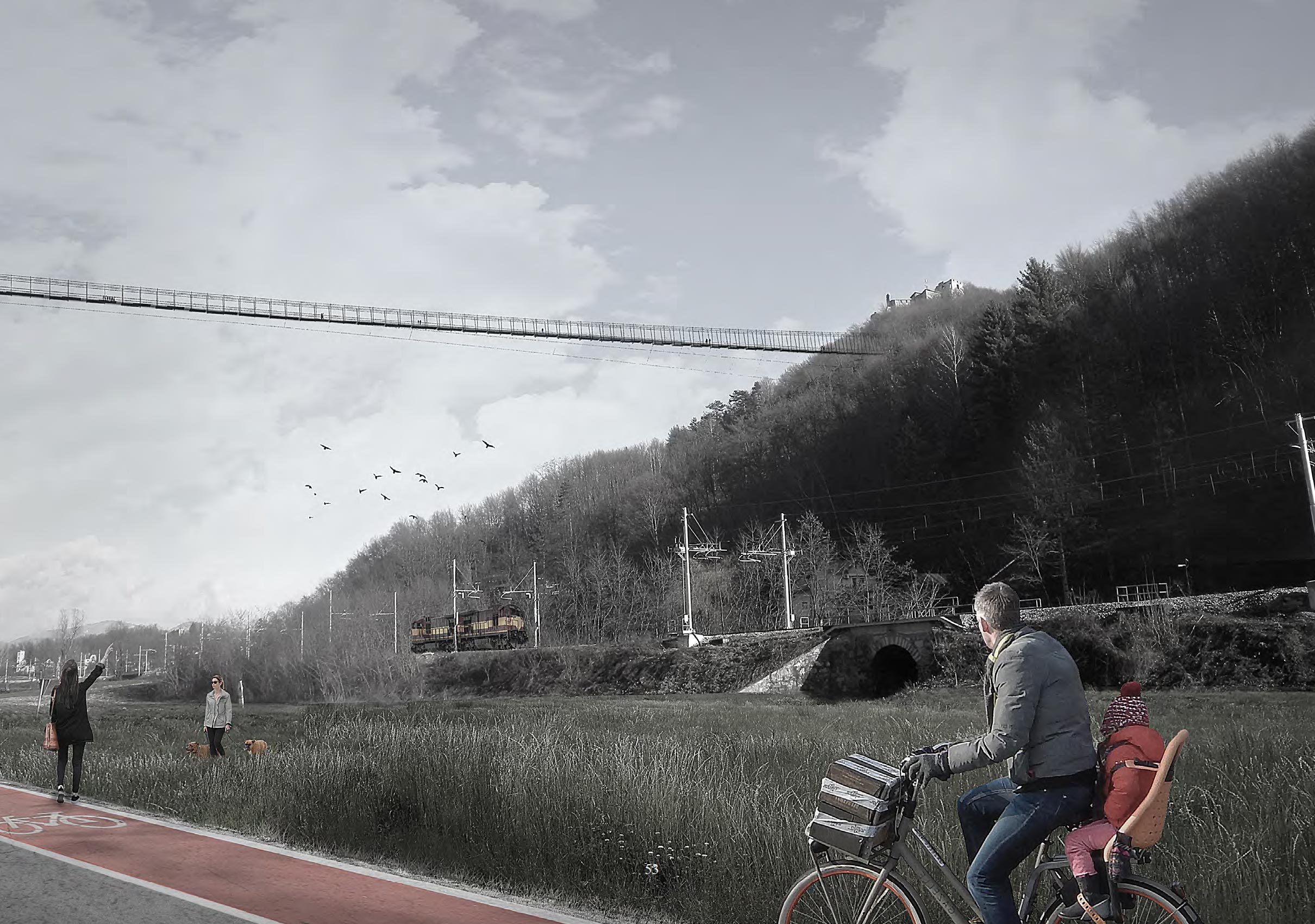 Suspension footbridge Celje